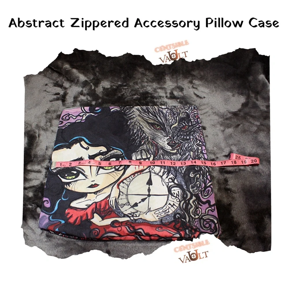 Abstract Anime Accent Pillow Case. See pics for Measurements. - Picture 4 of 4
